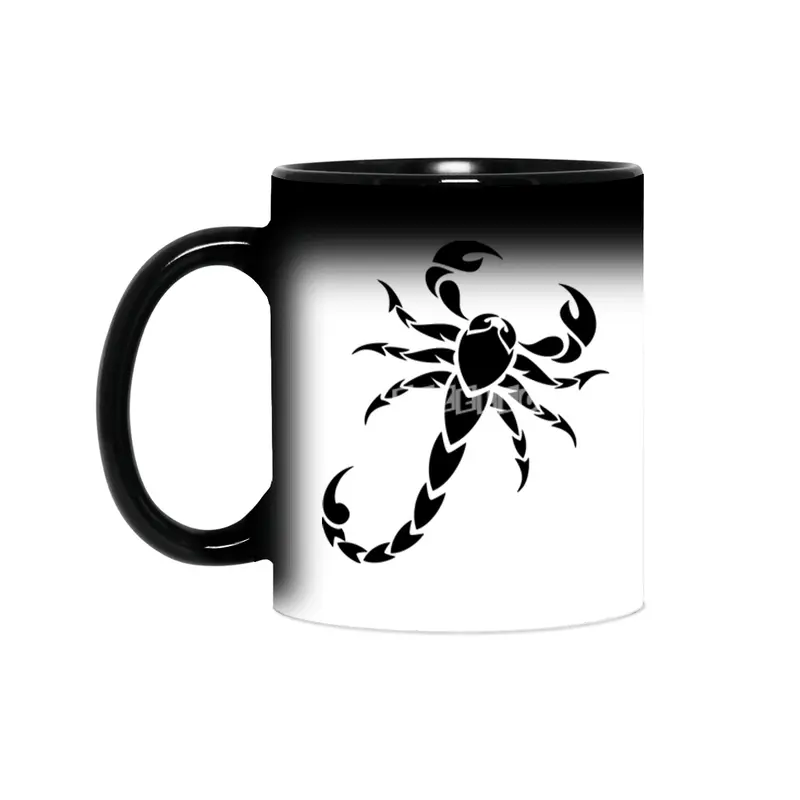 Black Scorpion Silhouette Sihirli Kupa