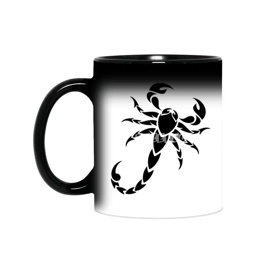 Black Scorpion Silhouette Sihirli Kupa
