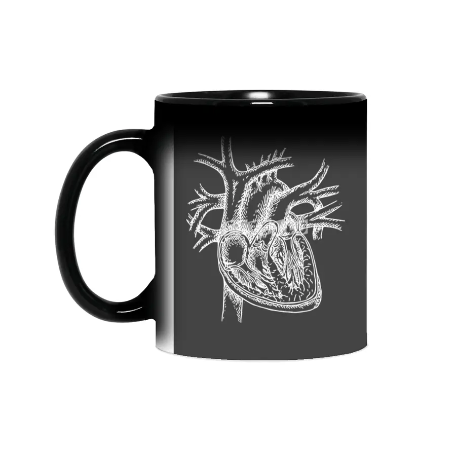 The Dissected Heart Sketch (White) Sihirli Kupa