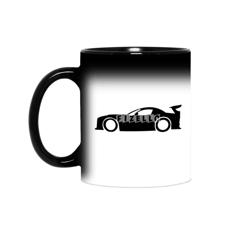 Drift Car Silhouette Sihirli Kupa