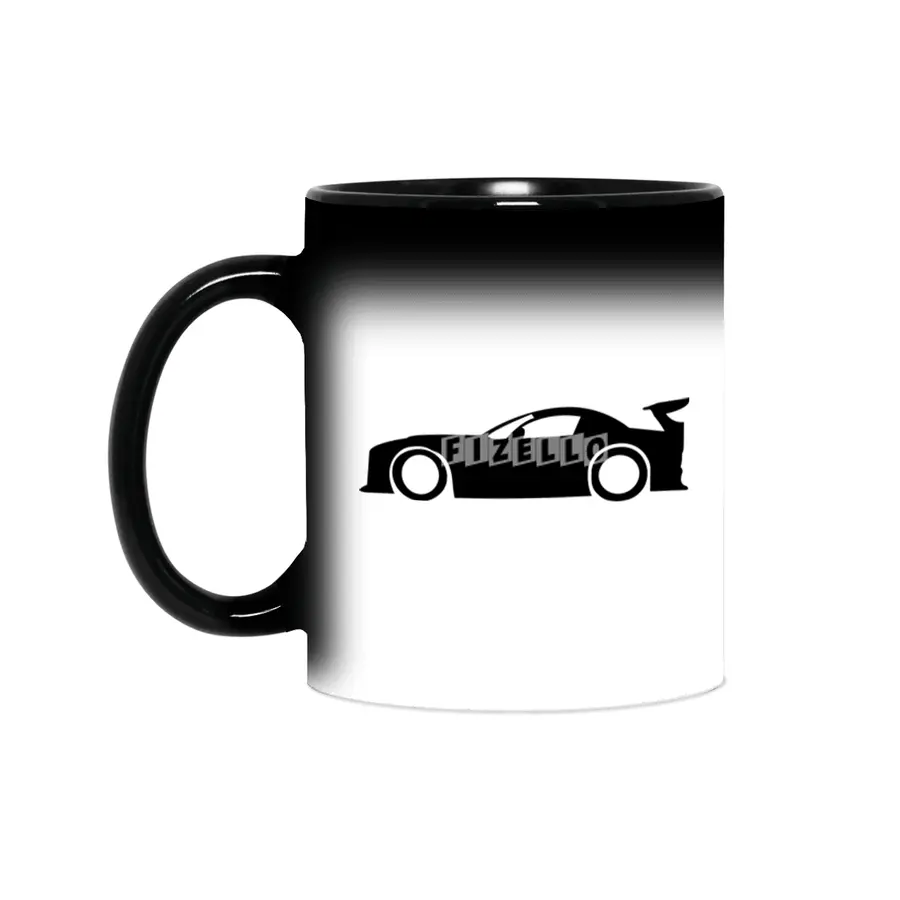 Drift Car Silhouette Sihirli Kupa