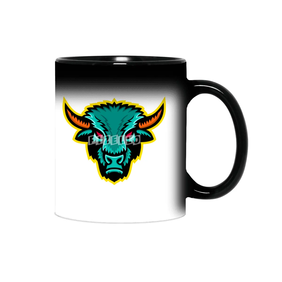 American Bison Head Sports Mascot Sihirli Kupa