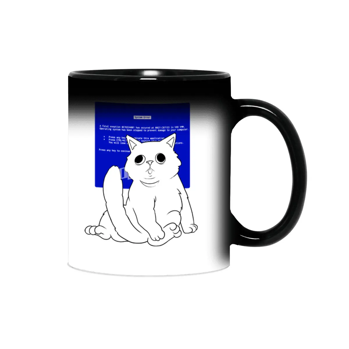 Blue Screen Cat Sihirli Kupa