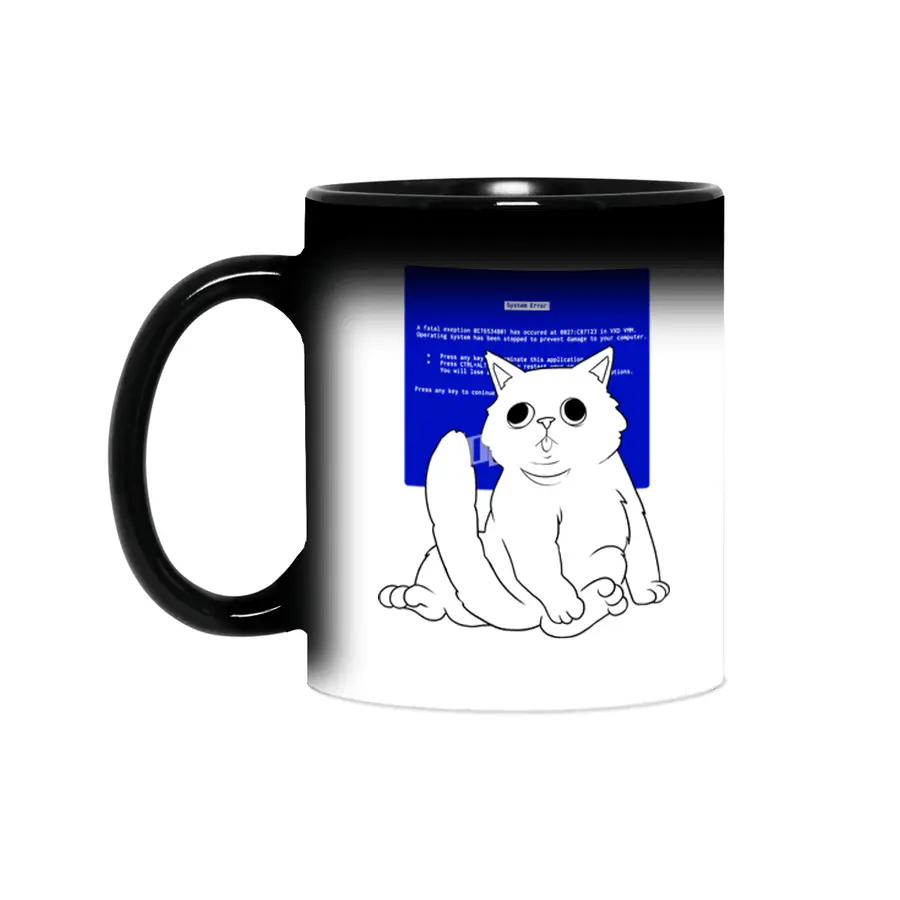 Blue Screen Cat Sihirli Kupa