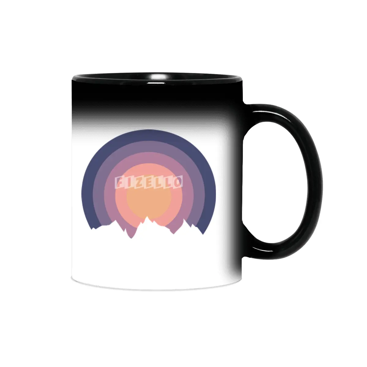 Pastel Mountain Silhouette Minimalism Sunset Outdoor Design Sihirli Kupa