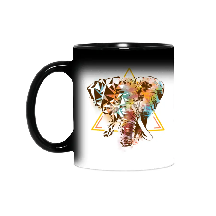 Geometric Elephant Sihirli Kupa