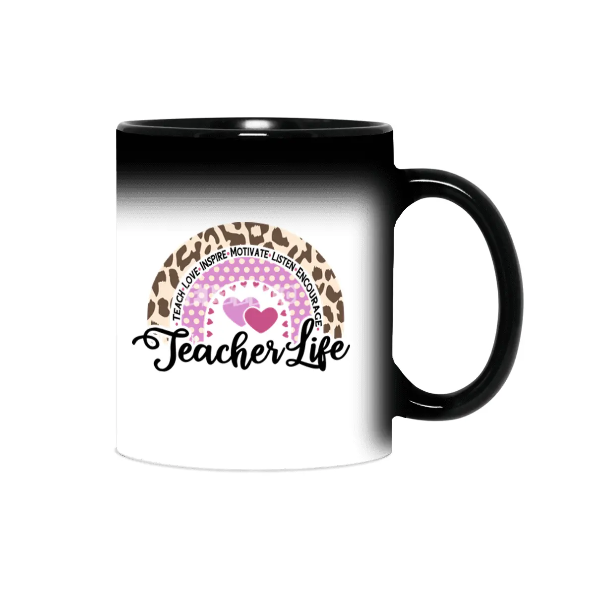 Leopard Rainbow Teacher Life | Cute Teacher Sihirli Kupa