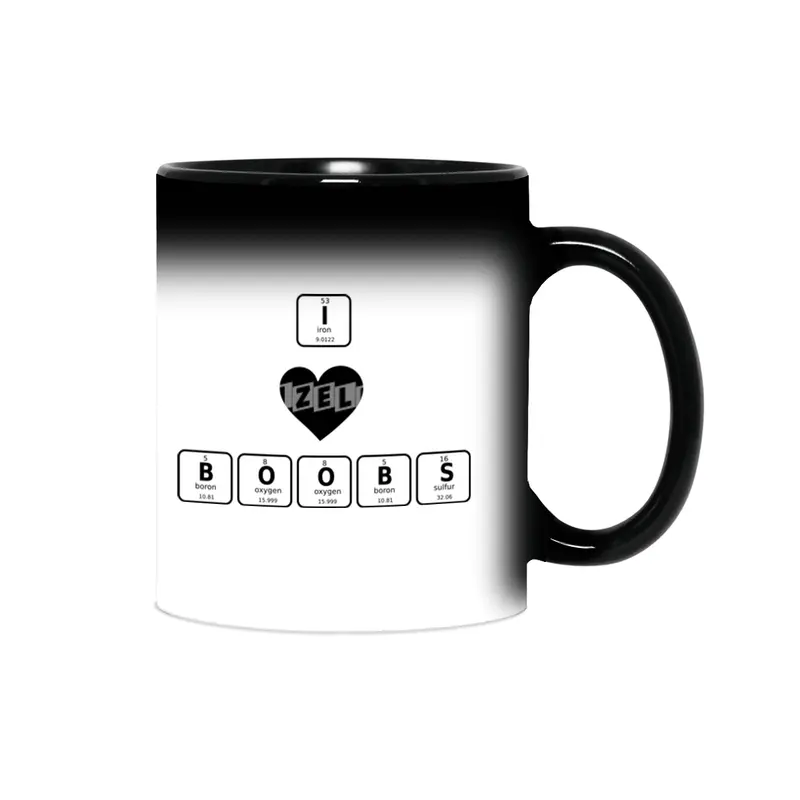 I love boobs  - periodic table Sihirli Kupa