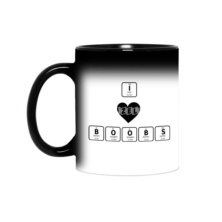 I love boobs  - periodic table Sihirli Kupa