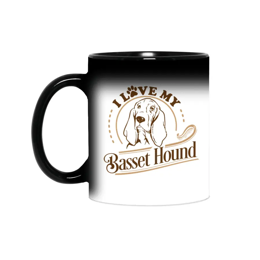I Love My Basset Sihirli Kupa