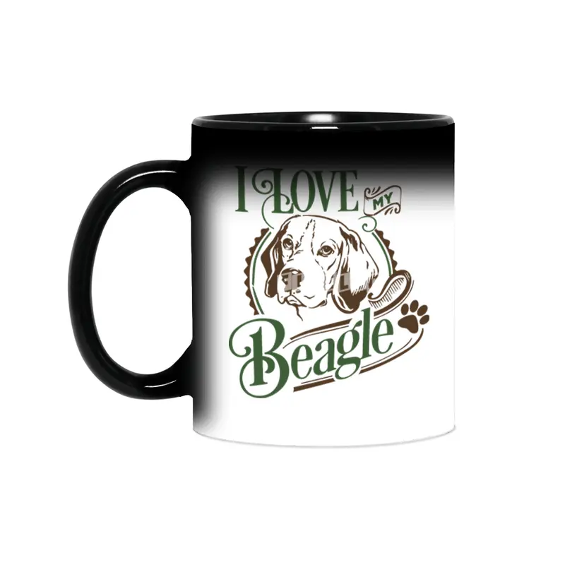 I Love My Beagle Sihirli Kupa