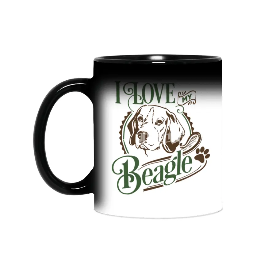I Love My Beagle Sihirli Kupa