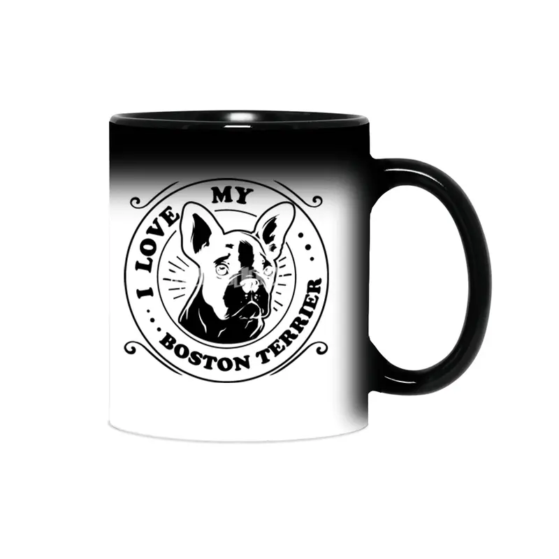 I Love My Boston Terrier Sihirli Kupa