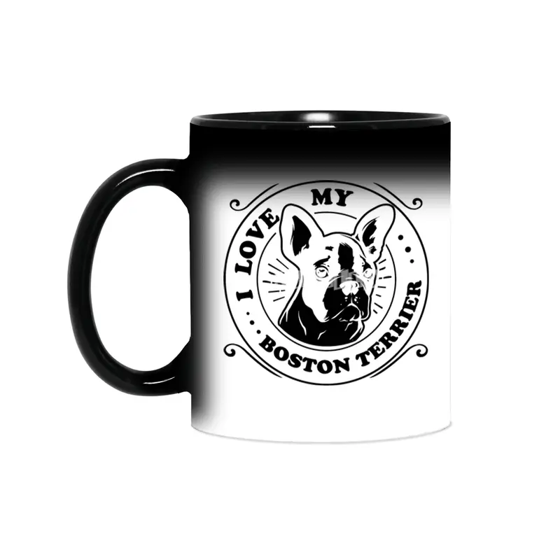 I Love My Boston Terrier Sihirli Kupa