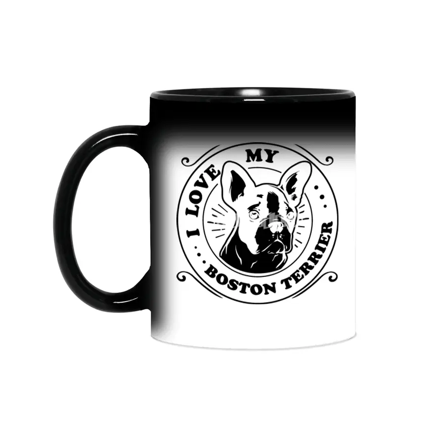 I Love My Boston Terrier Sihirli Kupa