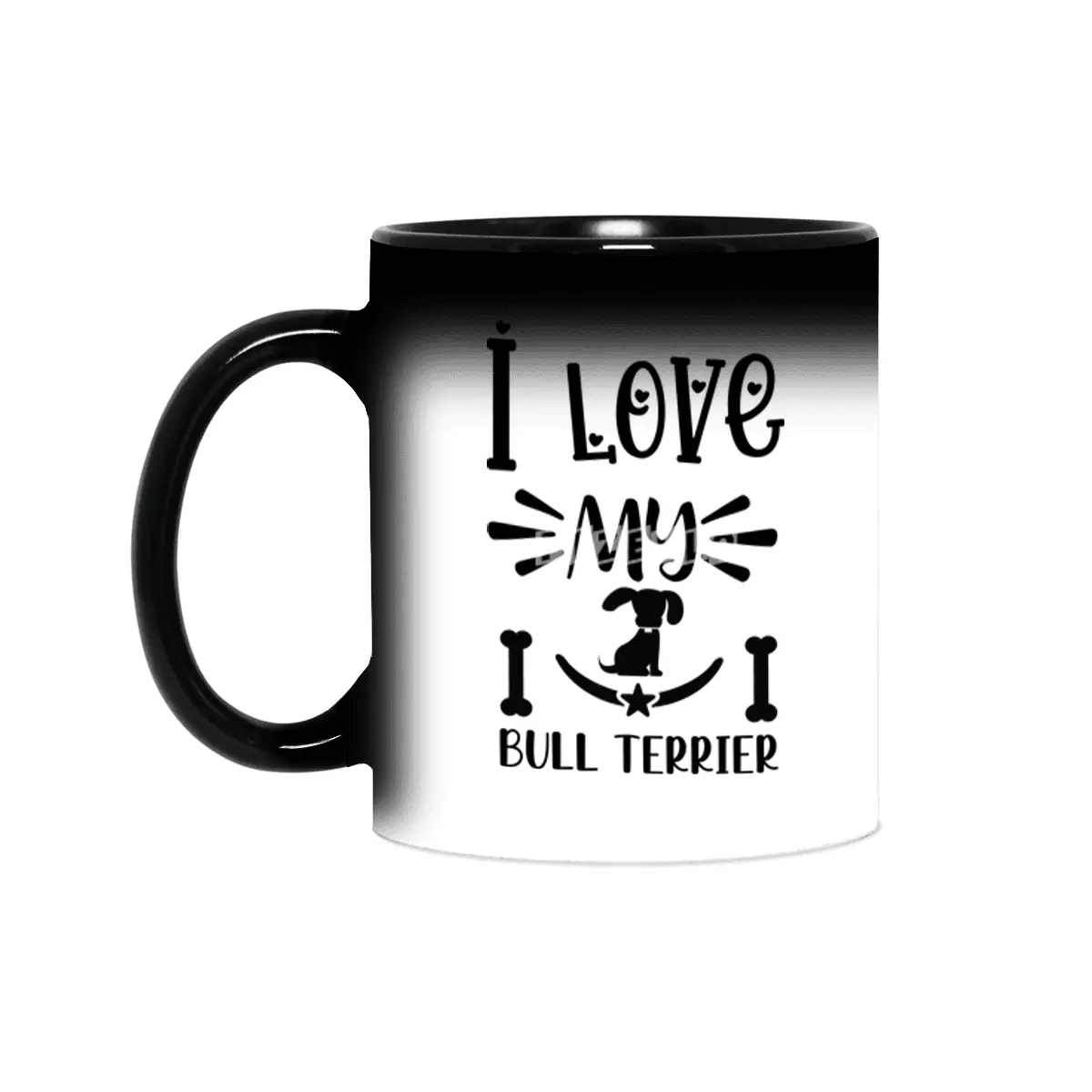 I Love My Bull Terrier Sihirli Kupa
