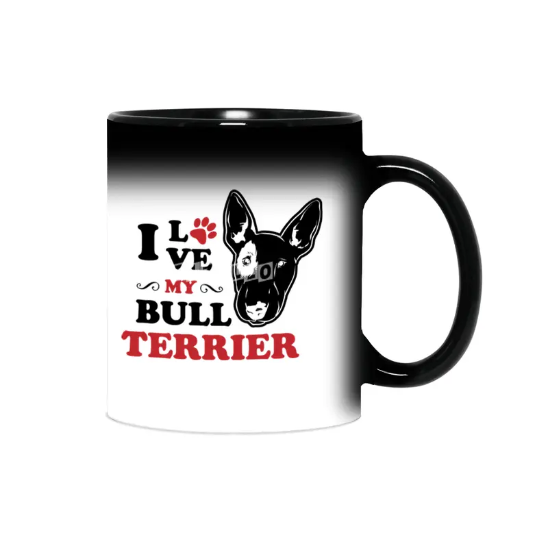 I Love My Bullterrier Sihirli Kupa