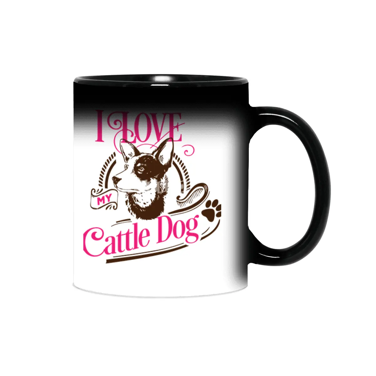 I Love My Cattle Dog Sihirli Kupa