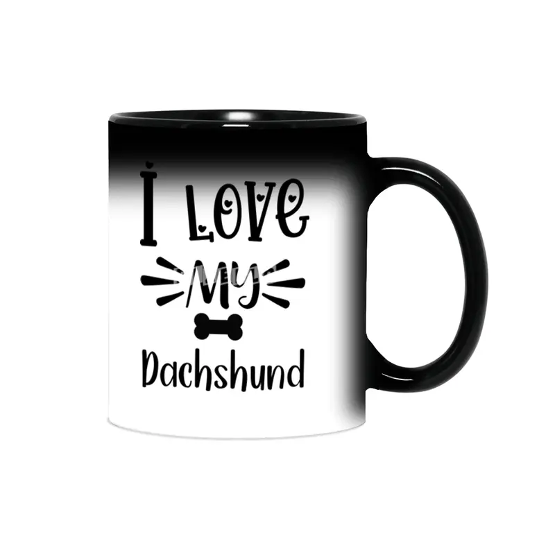 I Love My Dachshund Quote Sihirli Kupa