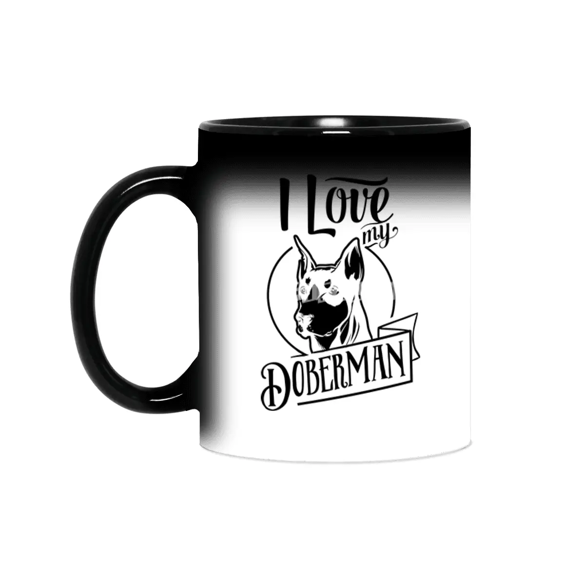I Love My Doberman Sihirli Kupa