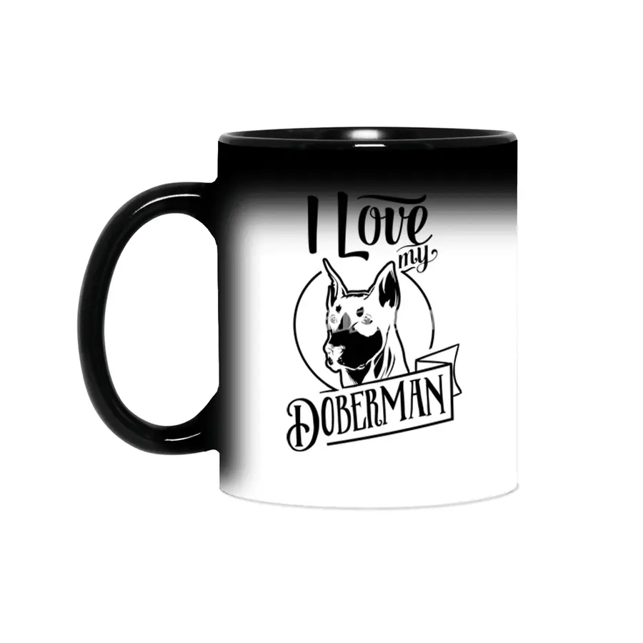 I Love My Doberman Sihirli Kupa