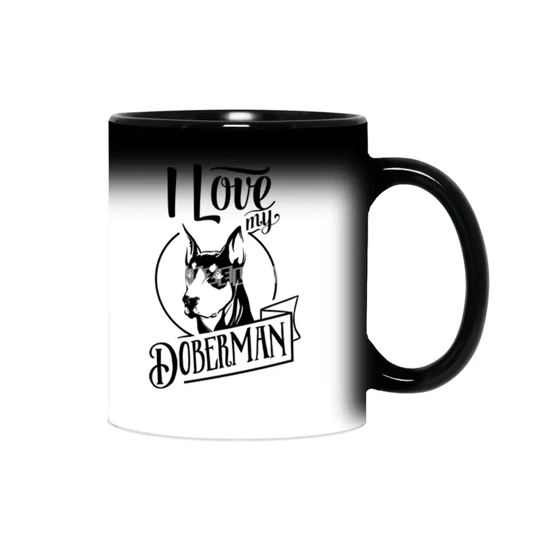 I Love My Doberman Sihirli Kupa