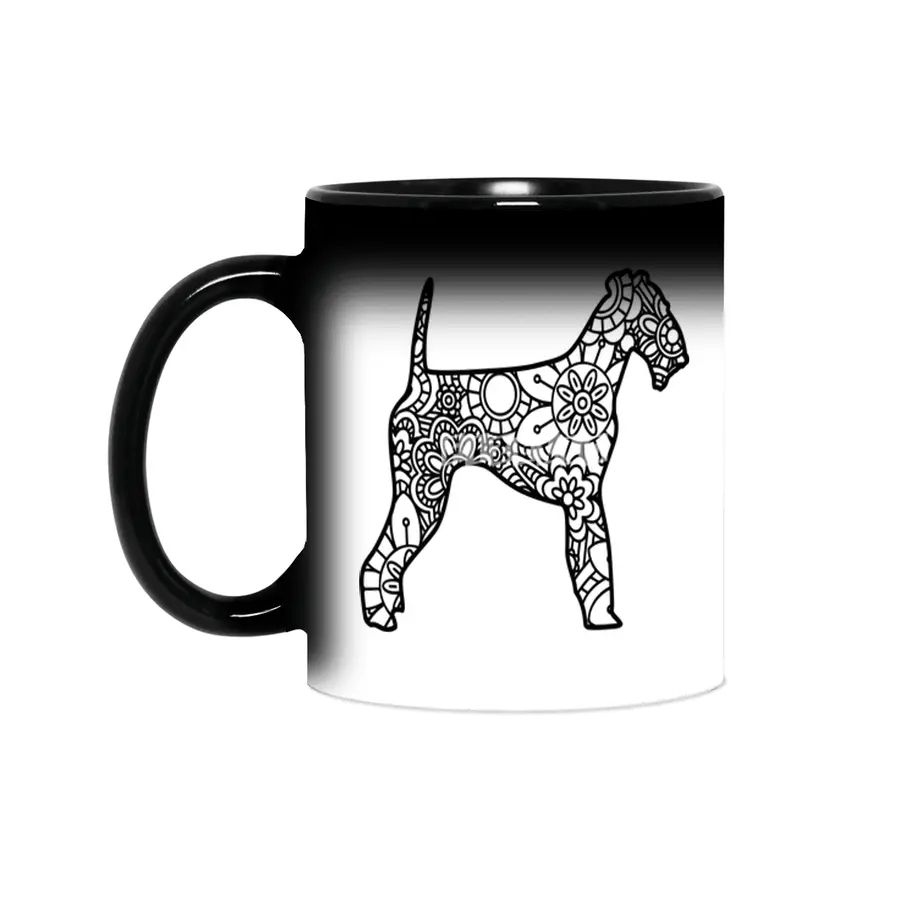Airedale Terrier Mandala Zentangle Sihirli Kupa
