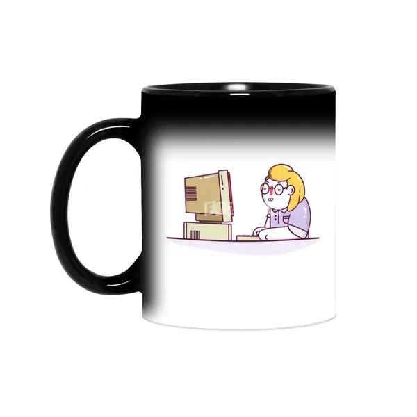Bog at Work | Retro Computer Programmer Sihirli Kupa