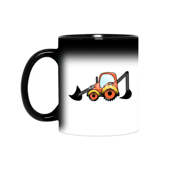 Digger Construction Vehicle Sihirli Kupa