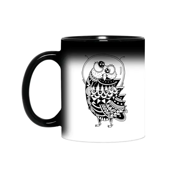 Owl Spaceman Sihirli Kupa