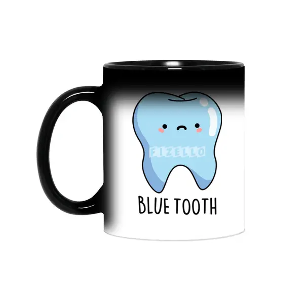 Blue Tooth Cute Dental Tech Pun Sihirli Kupa