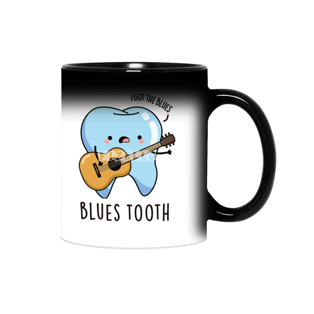 Blues Tooth Cute Music Tooth Pun Sihirli Kupa