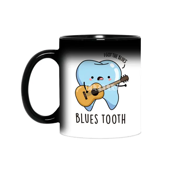 Blues Tooth Cute Music Tooth Pun Sihirli Kupa