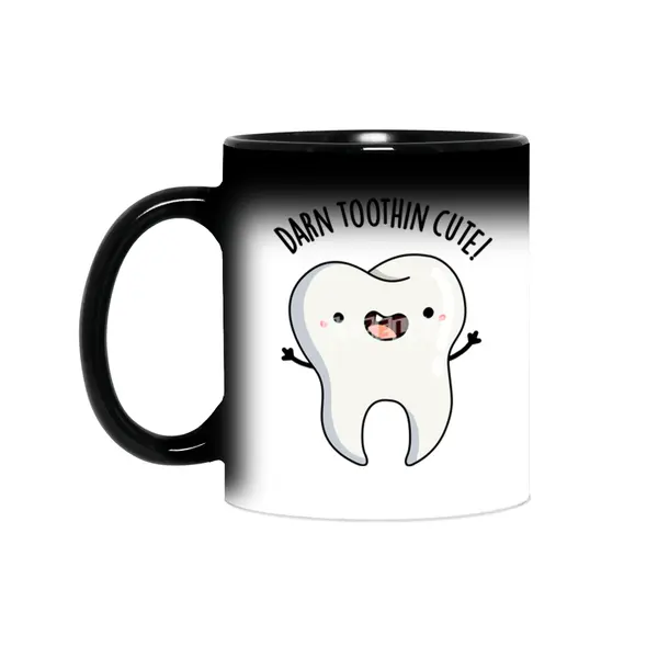 Darn Tooth-in Cute Funny Tooth Pun Sihirli Kupa
