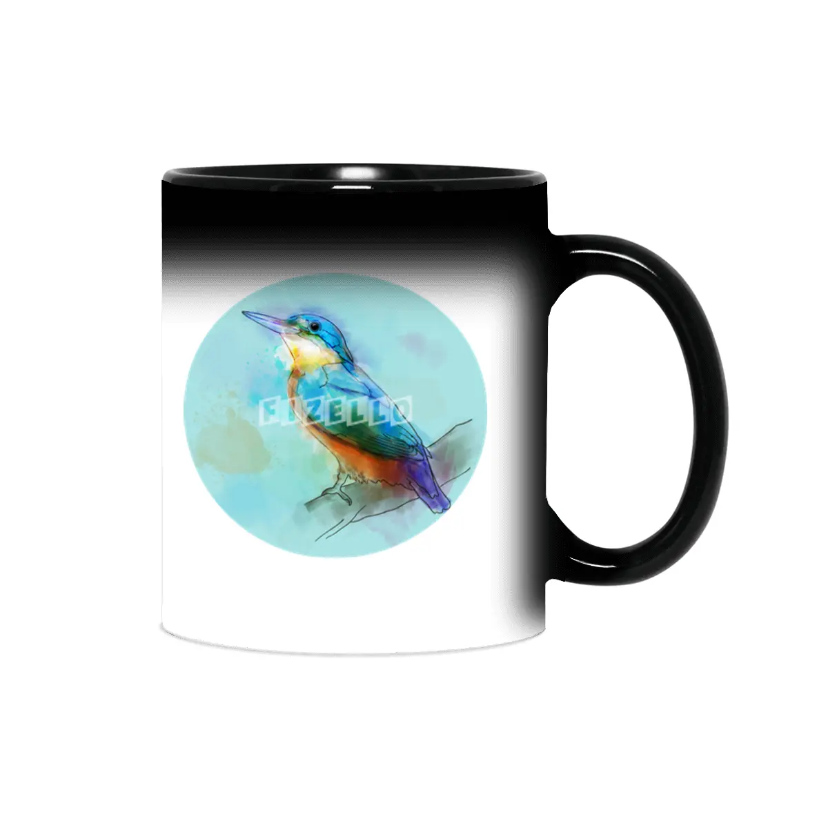 Colorful Kingfish bird Sihirli Kupa