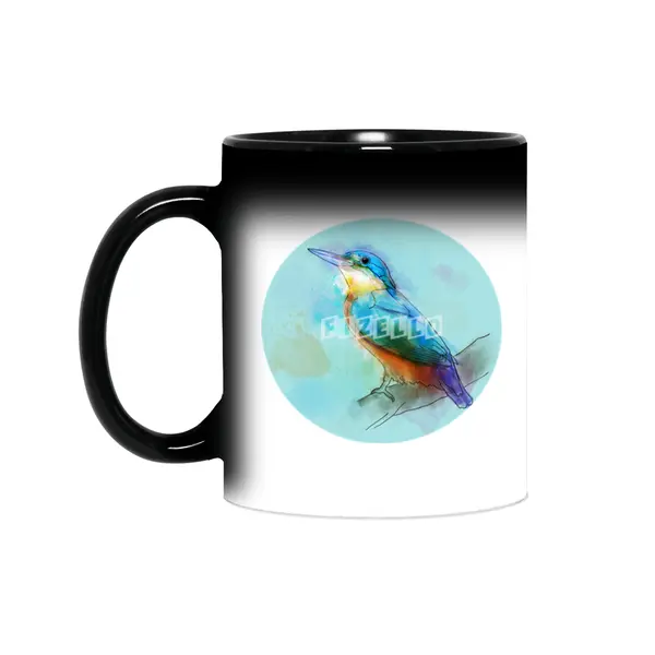 Colorful Kingfish bird Sihirli Kupa