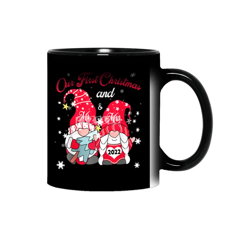 Our First Christmas As Mr and Mrs 2023 Couple Gnomes Xmas Sihirli Kupa