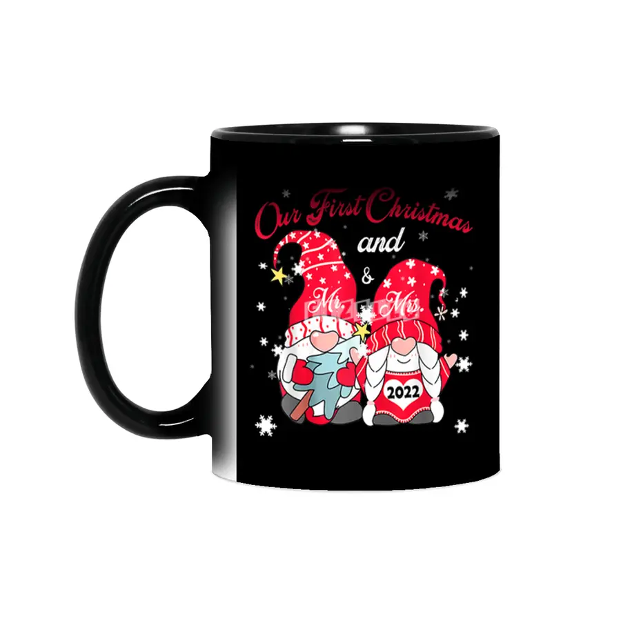 Our First Christmas As Mr and Mrs 2023 Couple Gnomes Xmas Sihirli Kupa