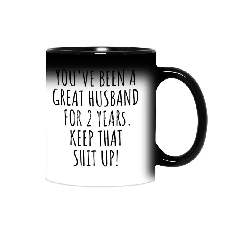 2 Years Anniversary Husband Funny Gift for 2nd Wedding Relationship Couple Marriage Sihirli Kupa