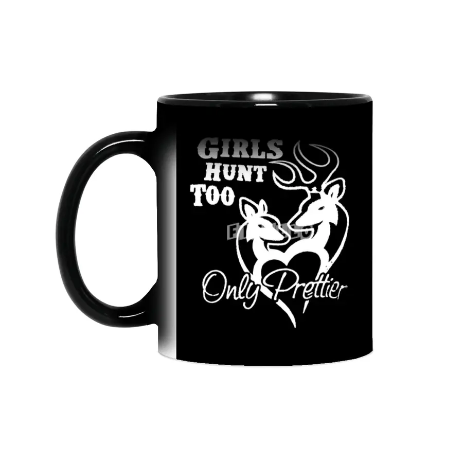 Womens Girl's Hunt Too New Brown Buck Doe Couple Fun For Southern Belle Hunt Sihirli Kupa