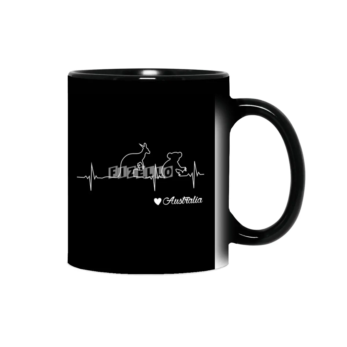 Australia Kangaroo and Koala Heartbeat Draw Gift Sihirli Kupa