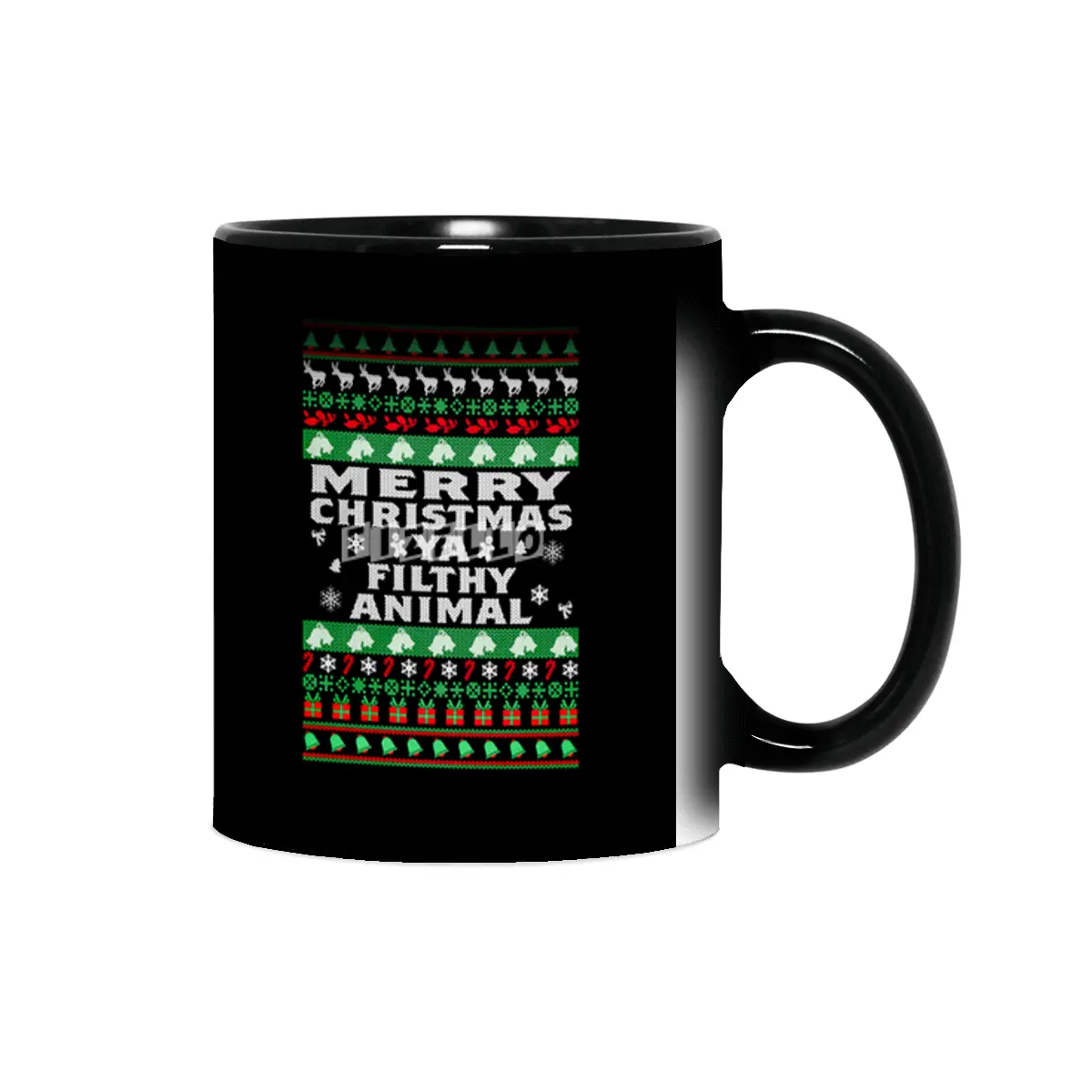 Merry Christmas Ya Filthy Animal Ugly Christmas Sweater Sihirli Kupa