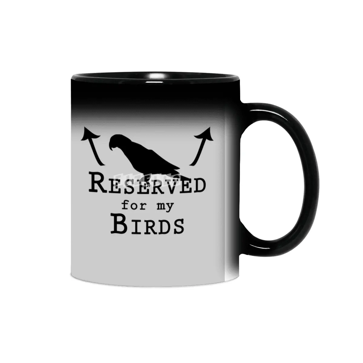 Reserved for my Birds - black text Sihirli Kupa