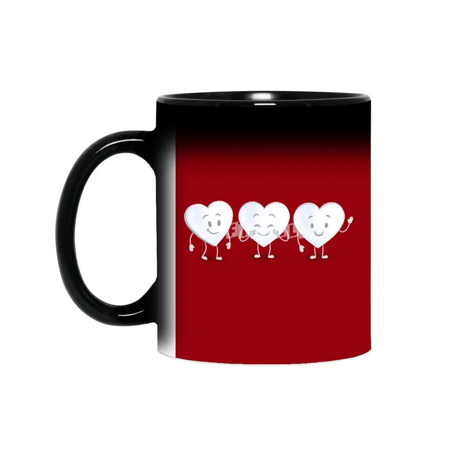 White Valentine Candy Hearts Sihirli Kupa