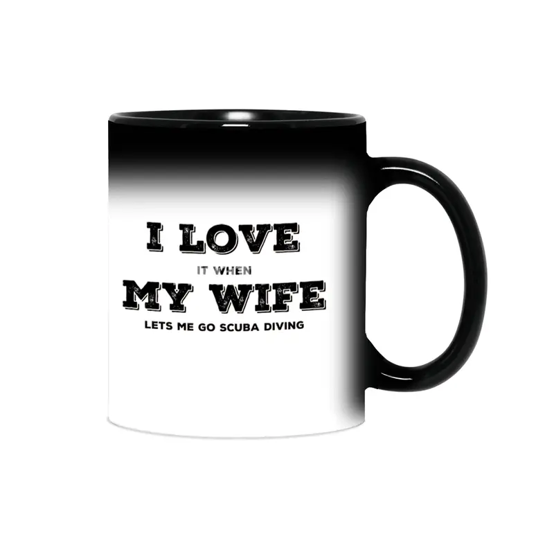 I Love My Wife - Scuba Diving Sihirli Kupa