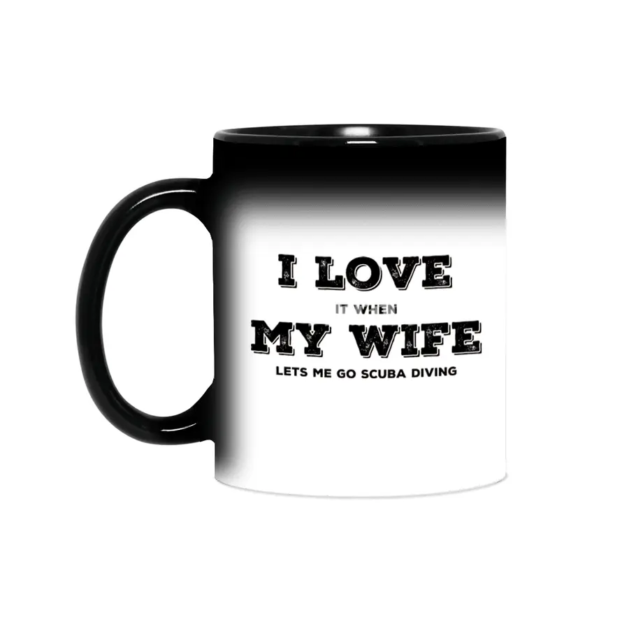 I Love My Wife - Scuba Diving Sihirli Kupa
