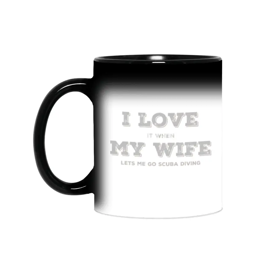 I Love My Wife - Scuba Diving Sihirli Kupa