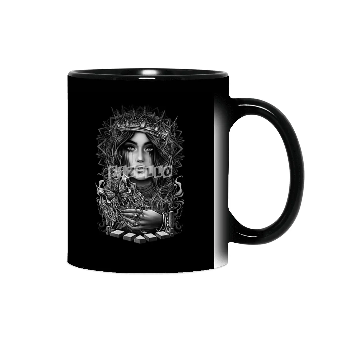 Queen gothic girl neo traditional tattoo Sihirli Kupa