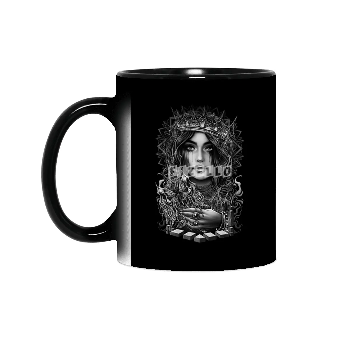 Queen gothic girl neo traditional tattoo Sihirli Kupa