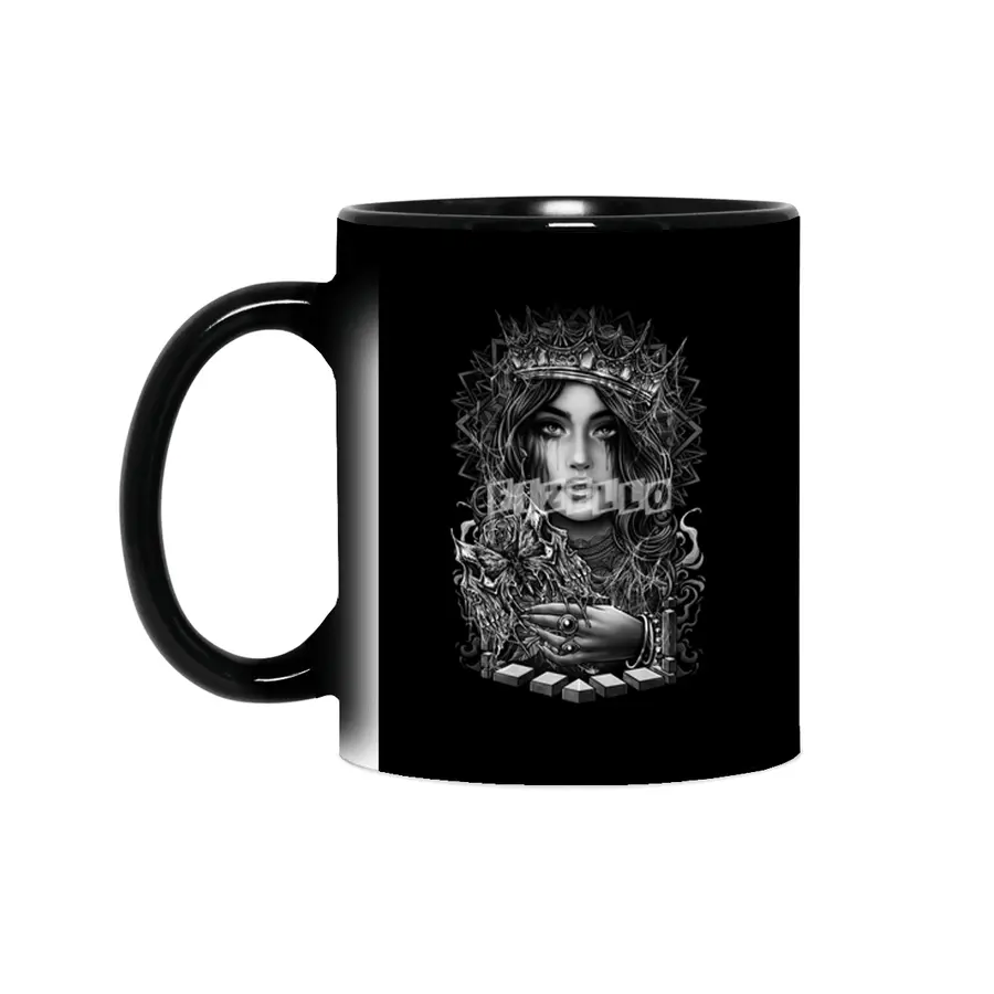Queen gothic girl neo traditional tattoo Sihirli Kupa